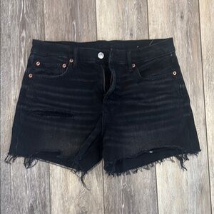 AE Strigid Super High-Waisted Relaxed Denim Shorts